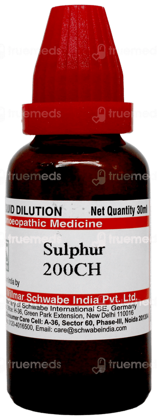 Dr Willmar Schwabe Sulphur 200Ch Dilution 30Ml